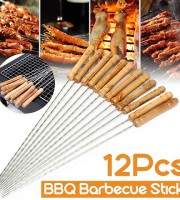 12 Pieces Barbecue Grill Sticks Set 