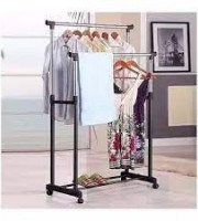 Folding Double Clothes and Shoe Rack 