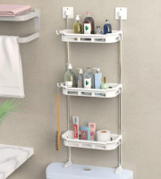 3 TIER TOILET TANK TOP CADDY, WALL MOUNTED ORGANIZER, BATHROOM ORAGNAZER