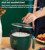 Double Layer Electric Cooker 1.5L Non-stick Pan Electric Cooking Machine Home 1-2 People Multifunction Hot Pot