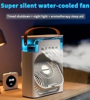 3 In 1 Fan Air Conditioner Household Small Air Cooler LED Night Light Portable Humidifier Air Adjustment Fan